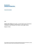 A descriptive study of female juvenile delinquents' emotional intelligence and selected risk factors and legal history